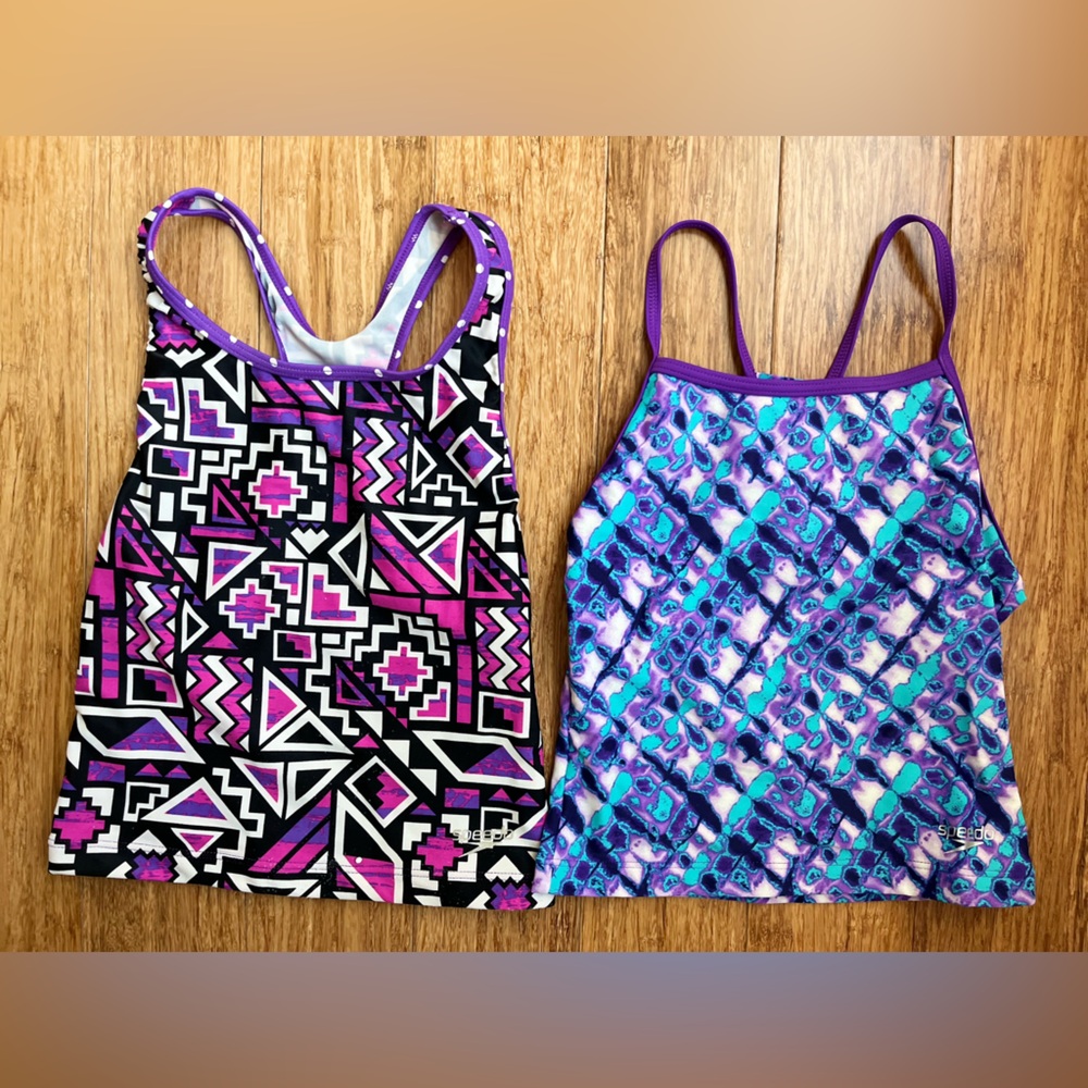 Speedo girls tankini top bundle size 8 bathing suits. 1474